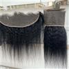 BINF HD 13x4 Lace Frontal Kinky Straight Pre Plucked 4x4 Swiss Full Closure Solo Nero Naturale Capelli Umani Remy