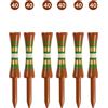 Amy Sport Tee da golf in legno a gradini, altezza uniforme, confezione da 30/100 pezzi, lunghezza 40mm 45mm 50mm, colorati per allenamento