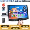 Mopect Autoradio MOPECT 10" Android 15 6+128GB 1 DIN Universale Manuale 360 ° Lettore Multimediale Touchscreen con Carplay Wireless Rotante, Android Auto, GPS, Navigazione, RDS, FM, Microfono, Wi-Fi,