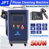 ACHI Macchina per la pulizia laser a impulsi JPT 500W per legno, pareti, metallo, rimozione ruggine, olio, vernice ZBTK, pistola per la pulizia laser a doppio asse, pulizia laser