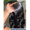 CYPHA Parrucca in capelli umani con effetto ondulato naturale, con rete frontale in pizzo, disponibile nelle lunghezze di 30, 34 e 40 pollici, densità 200, capelli brasiliani Remy, parrucca con rete