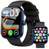 Matast Smartwatch da uomo e donna, 1,96, con chiamate Bluetooth e notifica WhatsApp, cardiofrequenzimetro, IP68, braccialetto attività con oltre 100 modalità sportive, monitoraggio del sonno, per