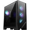 MSI Case PC Midi Tower MSI MAG FORGE 320R AIRFLOW, pannello mesh, 4 ventole ARGB da 120 mm, compatibile con RTX 40, raffreddamento ad acqua 360 mm