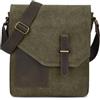 VASCHY Borsa Uomo Tracolla, Borsa Messenger Piccola Borse a Spalla Tela Pelle Sacchetto del Messaggero Vintage Borsa Messaggero per Scuola Lavoro Viaggio