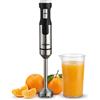 Nilson Life Frullatore a Mano, 1500 W, Potenza Massima, Lame con 4 Pale, Mazza, Miscelazione e Becco, Molteplici Velocità, Display LED, Funzione Turbo, Bicchiere 0,7 L, NHB15001AX, Cavo 1 m, Inox