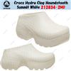 Crocs Zoccolo Crocs Hydra Houndstooth Summit bianco 212834-2MD taglia unisex