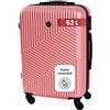 BERTOO Milano Valigia rigida in ABS oro rosa taglia L | Bagaglio da viaggio 52L con 4 ruote girevoli rimovibili e lucchetto a combinazione