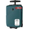 BERTOO Milano Bagaglio a mano verde metallizzato 18 L - Valigia rigida sottosedile 40x25x20 cm in ABS con ruote e serratura, per Ryanair