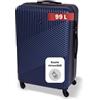 BERTOO Milano Valigia rigida XXL 99L Blu navy, grande valigia girevole con 4 ruote removibili e serratura a combinazione