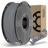 Inslogic Filamento TPU 1.75mm 90A Shore, morbido e resistente agli strappi, alta elasticità, confezione resistente all'umidità, ideale per calzature e protezioni, 1kg, Grigio