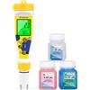UIUZMAR Misuratore pH e Cloro Sale Piscina, Salinità Piscina Acqua Salata | Visualizzazione Simultanea di pH/Cl/Temp, 7 in 1 pH, EC, TDS, Salinità, Cloro Residuo, ORP e Temp per Acquari Idroponici Spa