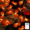 A.bigwhale Catena Luminosa Decorativa Autunnale, 20 LED Foglie di Acero Luci timer, Ghirlanda Autunnale Catena Luminose Batteria per Feste, Matrimoni, Ringraziamento, Halloween Decorazioni
