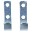 Gancio piatto da parete in acciaio zincato 12x50 mm. max 100 kg. 2 pz.