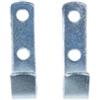 Gancio piatto da parete in acciaio zincato 20x65 mm. max 170 kg. 2 pz.