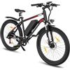 EVERCROSS Bicicletta Elettrica Adulti 27,5", Motore 250W, Batteria 36V 13Ah | E-bike con autonomia fino a 100 km, cambio a 7 velocità, forcella ammortizzata, freni a disco e luci, città e tour