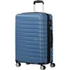 American Tourister Flashline Trolley da cabina, 67 cm | Blu, trolley rigido esp., 69/75 L, 3.5 kg, con lucchetto TSA, cinghie interne incrociate e divisorio in rete con tasca a zip