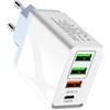 OEM Caricabatterie USB da 40W, con 4 porte USB, ricarica rapida, per smartphone e tablet