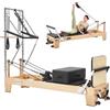 VEVOR Macchina Pilates Reformer con Torre Lunghezza 2,4 m Carico 181 kg Attrezzatura per Allenamento Forza, Flessibilità, Mobilità del Corpo, Palestra, Legno d'Acero, per Principianti, Avanzati,