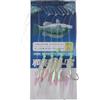 FACAIIO Set di 5 esche da pesca in acque profonde con ganci luminosi | Rig a testa di pesce in acciaio con flash in lamina verde, lenza principale da 0,55 mm, per spigolo e merluzzo