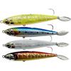 FACAIIO Esca da pesca in mare, 10,5 cm, 25 g, con lustrini | Sgombro spagnolo pesce mandarino pesce bianco baia bianca ABS metallo duro esca colore giallo