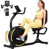 SPORTNOW Cyclette da Seduta Magnetica, Bluetooth App, Resistenza Regolabile | Cyclette da Casa Orizzontale Recumbent, Schermo LCD, Supporto Telefono, Sedile Regolabile, Ruote, Allenamento Casa Anziani