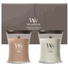 WoodWick Set di candele profumate, candele profumate con stoppini crepitanti, fino a 60 ore di durata ciascuna, confezione regalo, 2 pezzi
