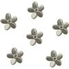 Blausky 10 pezzi di toppe termoadesive da 3 cm, toppe floreali ricamate da applicare con il ferro da stiro, mini adesivi floreali, toppe ricamate per cucire a mano, per T-shirt, jeans, abbigliamento