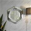 Dmora Specchio Abacaxis, Specchiera, Articolo d'arredo a Muro, Decorazione con Specchio, 66x6 h75 cm, Argento