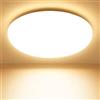 Swoieltr 30CM Plafoniera LED Soffitto 36W IP54 Impermeabile 3000K 4500LM Plafoniera