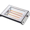 Grunkel - Tostapane per pane piatto per 4 fette da 600w TSP-INOX con 6 livelli di timer e segnale acustico di completamento. Include vassoio raccogli briciole rimovibile (Inox)