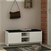 Dmora Scarpiera Algedi, Mobile portascarpe, Armadio da Ingresso Multiuso, Mobiletto per Calzature, 110x37h43 cm, Bianco