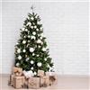 Dmora - Albero di Natale 180 cm Amsterdam, Pino artificiale, Albero effetto reale, Alberello natalizio extra folto, 91x91 h180 cm, Verde