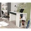 Dmora Scrivania Boise 50x101x73h cm Bianco un Cassetto Modulabile, 2 Ripiani