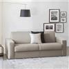 Dmora Talamo Italia - Divano letto 3 posti Aliana, Sofà Soggiorno apertura girevole in tessuto imbottito, Braccioli standard, 100% Made in Italy, Cm 220x95h90, Tortora
