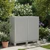 Dmora - Armadio da esterno Waremme, Mobile outdoor, Armadio balcone multiuso, Armadietto outdoor, 100% Made in Italy, Grigio chiaro, 100x39h92 cm