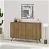 Dmora - Credenza Meridian, Buffet da soggiorno, Madia da salotto, Dispensa da cucina, 123x35h77 cm, Rovere