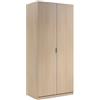 Dmora Armadio Guardaroba a Due Ante Rovere Chiaro, 81 x 180 x 52 cm