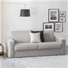 Dmora Talamo Italia - Divano letto 3 posti Aliana, Sofà Soggiorno apertura girevole in tessuto imbottito, Braccioli standard, 100% Made in Italy, Cm 220x95h90, Grigio