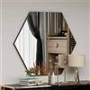 Dmora - Specchio Parvati, Specchiera, Articolo d'arredo a muro, Decorazione con specchio, 70x2h60 cm, Nero
