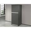 Dmora Dispensa da Cucina Plinio 60x60x165h cm Nero Antracite 2 Ripiani Apertura Battente, 2 Ante Made in Italy
