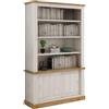 Dmora Libreria Celebes 122x40x203h cm Bianco 3 Ripiani 2 Ante, Biblioteca Installazione a Terra