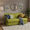 Dmora Divano Letto 3 Posti Petronilla 200x95 cm Verde Sfoderabile Contenitore, Lavabile Made in Italy