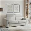 Dmora Divano Letto 3 Posti Olimpia 225x95 cm Grigio Chiaro Sfoderabile Contenitore, Lavabile Made in Italy