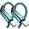 sweguard Cavo USB C 2 pezzi 1m, Cavo USB tipo C di ricarica in nylon tipo C, per Samsung Galaxy S10 S9 S8 Plus, Note10, Note9, M31, M20, A20e, A71, A51, A50, A40, A10e, A7, Mi9, Mi8,Redmi 8 Pro,LG.G7