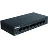 D-Link DGS-108GL Switch Unmanaged Gigabit a 8 porte, RJ45, struttura in metallo, posizionamento su desktop, plug-and-play, EEE 802.3az