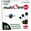 BIOCHEMICAL SYSTEM INTERN. SpA Multicare In Strisce Reattive Misurazione Glucosio Colesterolo 25 pezzi