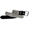 SCOPLATY Cintura nera con borchie, in vera pelle, stile punk rock, per uomo e donna, cintura per jeans Y2k, stile gotico