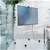 Lustrens Supporto TV pieghevole per schermi da 40 a 75 pollici, supporto TV mobile con ruote