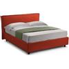 Dmora Letto Matrimoniale Tullia Arancione Sfoderabile Contenitore, Letto Matrimoniale Dimensione Materasso 160x190 cm Made in Italy