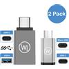 Wicked Chili Adattatore da USB C a USB A (adattatore USB 3.2 Gen 1 SuperSpeed + adattatore da MicroUSB a USB-C OTG in alluminio Set di 2 adattatori compatibili con smartphone, tablet e notebook